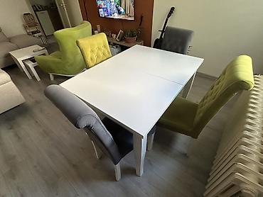 Stolice: Prodajem moderan trpezarijski set koji čine sto i 6 stolica. Sto je — 1