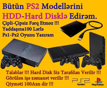 PS2 & PS1 (Sony PlayStation 2 & 1): Bütün Ps2 Modellərini Hard Disklə Edirəm !!!! (Ətraflı Ìzah :Sìz bizə