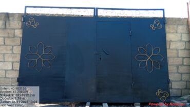 штампованные листы для ворот: Б/у Железо Дворовые ворота, Распашные, Механические, С дверью, цвет - Черный, Нет кредита, Платная доставка