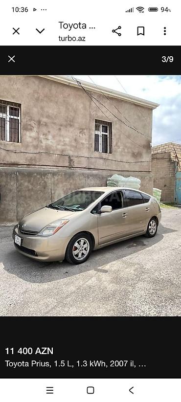 ford fusion qiyməti: Toyota Prius: 1.5 l | 2007 il Hetçbek — 5