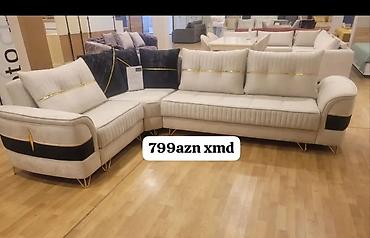 embawood divan modelleri: 1L–şəkilli yumşaq künc divan - Rəng: açıq bej krem tonunda, qara və — 1