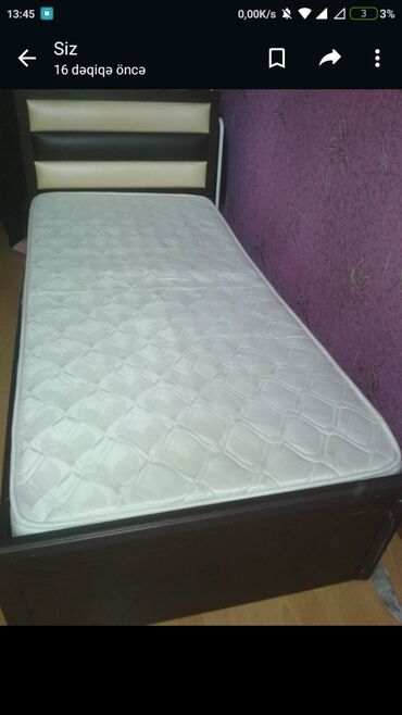 Çarpayılar: İkinəfərlik çarpayı, Matras ilə -da lalafo.az — 7 Çarpayılar: İkinəfərlik çarpayı, Matras ilə — 7