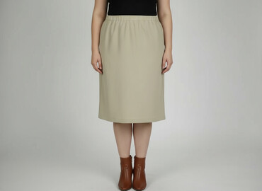spódnice midi z rozcięciem czarne: Women`s skirt, size 3XL