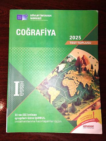 Testlər: Məhsul: “Coğrafiya 2025 – Test Toplusu (I hissə)” Nəşriyyat: Dövlət — 1