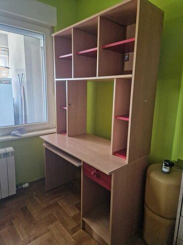 lidl tabure za decu: PRODAJEM RADNI STO! 10 polica, fioka, prostor za odlaganje skolske