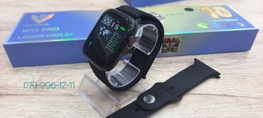 qara profil şəkilləri: Smart watch BranDCode⌚ W10 PRO 🔹️Water Proof💧 🔹️Wireless Charging 🧲