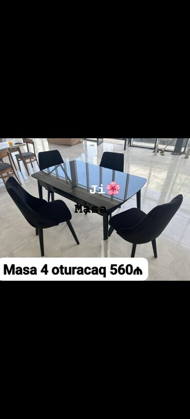 Masa və oturacaq dəstləri: Qonaq otağı üçün, Açılmayan, Dördbucaq masa, 4 stul -da lalafo.az — 12 Masa və oturacaq dəstləri: Qonaq otağı üçün, Açılmayan, Dördbucaq masa, 4 stul — 12