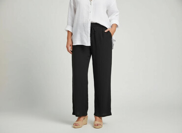 Women's Pants: Spodnie materiałowe damskie, rozmiar 2XL