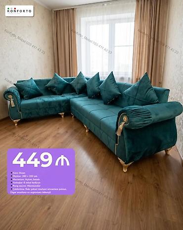 sacaqli pendir: Künc divan - Ölçülər: 280 × 200 sm - Mexanizm: açılan, bazalı - — 1