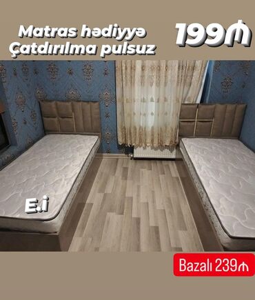 tək matras: Yeni, Təknəfərlik çarpayı, Matras ilə