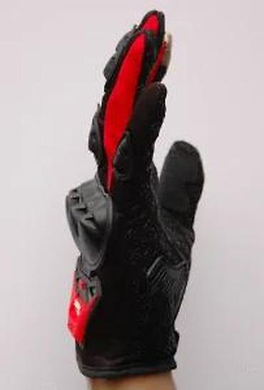 Oprema za bicikliste: Moto zaštitne rukavice – crno/crvene - Ojačani štitnici za članke od — 12