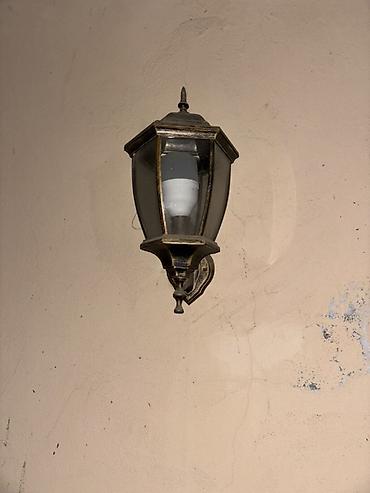 cucə lampası: Klassik üslubda divarüstü açıq məkan lampası - Korpus: metal, antik — 2