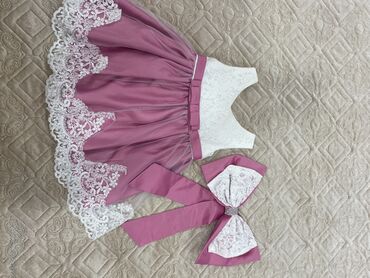 платья из штапеля бишкек: Детское платье, цвет - Розовый, Б/у