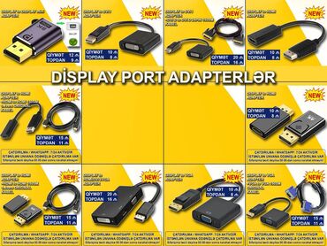 micro usb зарядка: Display Port adapterlər 🚚Metrolara və ünvana çatdırılma var