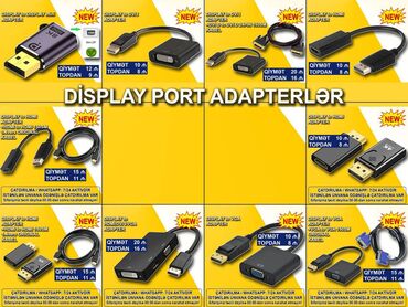 кабель hdmi vga: Display Port adapterlər 🚚Metrolara və ünvana çatdırılma var