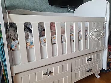 пастельное белье: Uşaq beşiyi – Ali Bebe model - Rəng: ağ/ivori - Material: MDF/laminat — 4