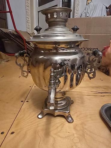 Samovarlar: Metal samovar – klassik rus üslubu - Material: cilalanmış metal — 1