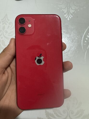 Apple iPhone: IPhone 11, Б/у, 64 ГБ, Красный, Чехол, 100 %