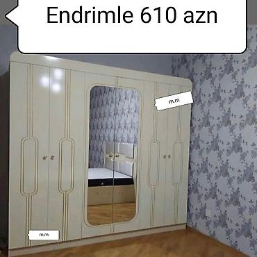Dolab-asılqanlar: Güzgülü paltar dolabı - Ölçü: 200 × 135 × 47 sm (şəkildə göstərilib) — 4