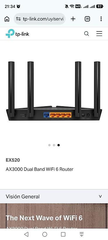 mobil internet modem: TP-Link EX520 – AX3000 Dual Band WiFi 6 router - WiFi 6 texnologiyası — 2
