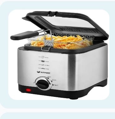 eurolux corek bisiren: Kitfort elektrik fritözü - Paslanmayan poladdan gövdə, qara plastik