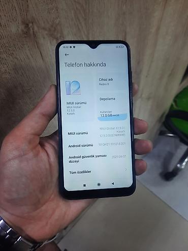 redmi islənmis: Redmi 8, 64 GB, rəng - Qara, Barmaq izi — 3