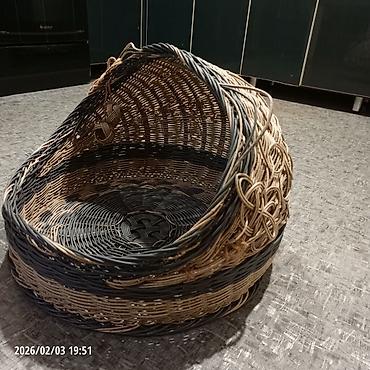 Продажа кошек: Плетеная лежанка для кошек, выполненная в форме головы кошки с ушками — 12