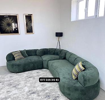 Ev və bağ: Məhsul: Modulyar künc divan – zeytun-yaşıl rəng Təsvir: - Yumru — 2