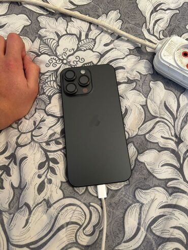 зарядное устройство iphone: IPhone 15 Pro Max, Колдонулган, 512 ГБ, Black Titanium, Коргоочу айнек, Кабель, Куту, 84 %