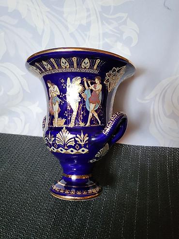 Ostali kućni dekor: Cup,vaza 1960g+ nov grcki,porcelanski,rucno oslikan 24 kar.zlatom — 10