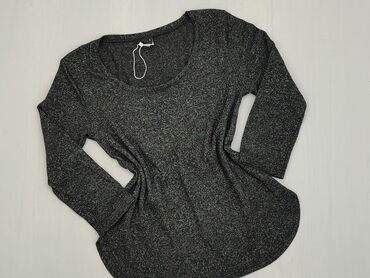Bluza, S (EU 36), wzór - Jednolity kolor, kolor - Szary