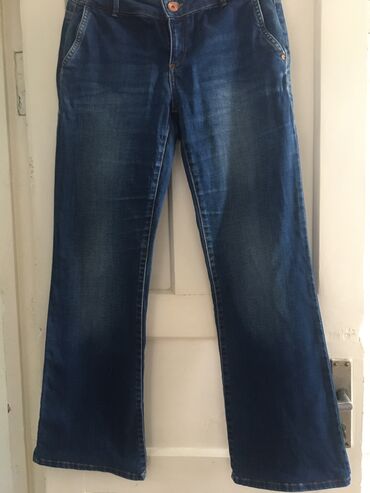 вельветовые женские джинсы: Джинсы L (EU 40), цвет - Синий