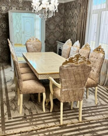 раскладные кресла: Для гостиной, Новый, Прямоугольный стол, 10 стульев, Азербайджан