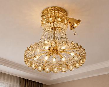 İşıqlandırma: Çılçıraq, 10 və daha çox lampa, Metal — 1
