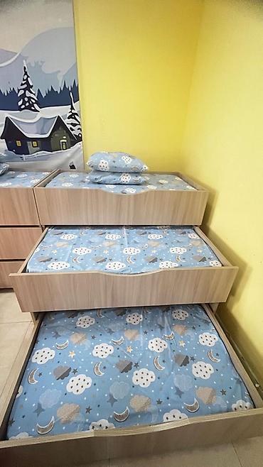 mebel materialı: Uşaq bağçası üçün mebel dəsti - Material: açıq ağac tonlarında — 2