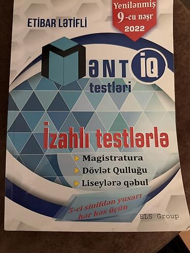 kitab polkası: Məntiq testləri — izahlı toplu (Yenilənmiş 9-cu nəşr, 2022) Müəllif — 1