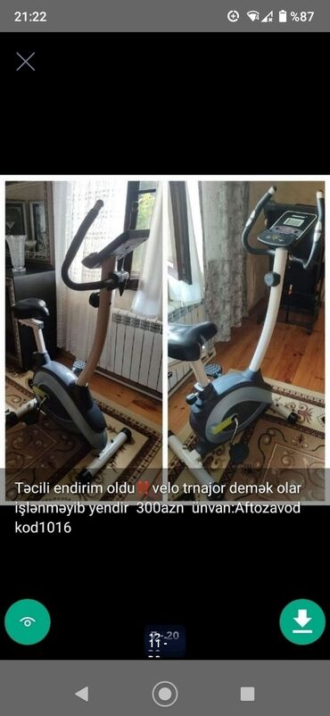 Digər trenajorlar: Trenajorlar qacis aparatlari idman aletleri sekillerde qiymet məlumat — 11