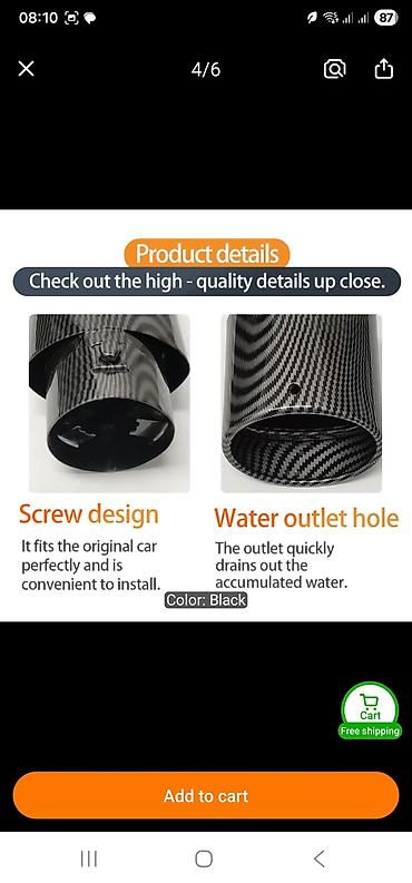 bmw e39 ön lip: 76 mm-lik səsboğucular üçün. Yenidir. Prado və digər SUV modellərə — 3
