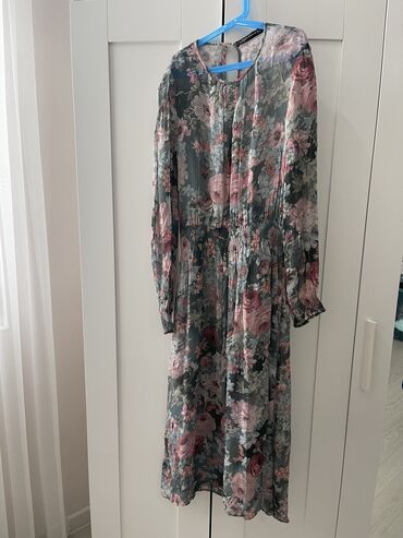 платье из панбархата на шифоне: Платье Zara шифон
