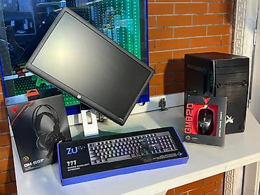 Salam💰 Qiymət: Dəst 575₼ Gaming masaüstü kompüter ✅ Məhsula 6 ay