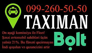Əməkdaş axtarışı (vakansiyalar): Taksi sürücüsü tələb olunur, Şəxsi nəqliyyat vasitəsi ilə — 1