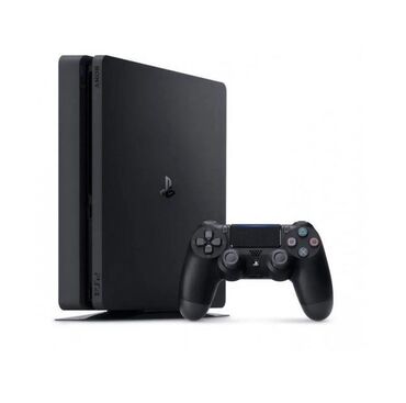 микрофон бу: Sony PlayStation 4 Slim (чёрная) + беспроводной геймпад DualShock 4