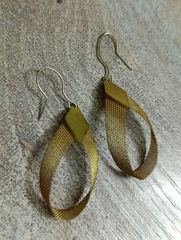 Серьги: Продаются серьги СССР первые капля бижутерия вторые камень нефрит — 2