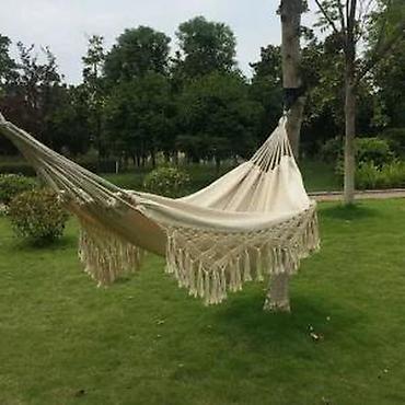 Ležaljke i ljuljaške: Boho viseća ležaljka (hammock) - Dizajn: boho stil sa dekorativnim — 8