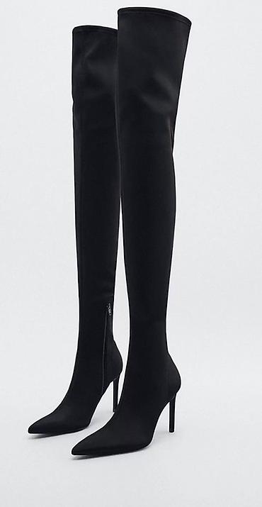 Сапоги, 38, Zara, Новый, цвет - Черный