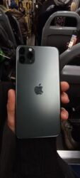 купить телефон ош: IPhone 11 Pro Max, Б/у, 64 ГБ, Matte Midnight Green, Чехол, Зарядное устройство, 80 %