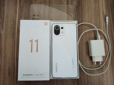 square box xiaomi: Xiaomi Mi 11 Lite, 128 GB, rəng - Ağ, 
 İki sim kartlı