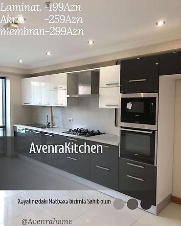 soba: Sifarişlə mətbəx dəsti, Özü çəkən petlələr, Sadə laminat, Kredit var, Ödənişli çatdırılma — 3