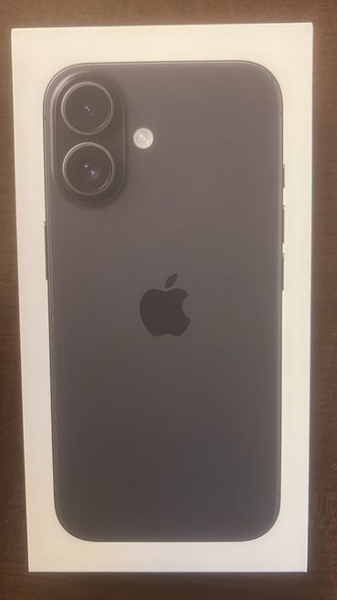 Apple iPhone: IPhone 16, 128 GB, Black Titanium, Barmaq izi, Simsiz şarj, Face ID