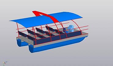 Водный транспорт: Катер, понтонный катер. Изготовление по заказу на заводе — 16